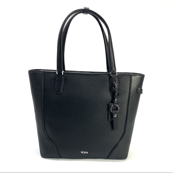 Tumi Bags Tumi Stanton Nonie Black Pebbled Leather Tote Bag Poshmark